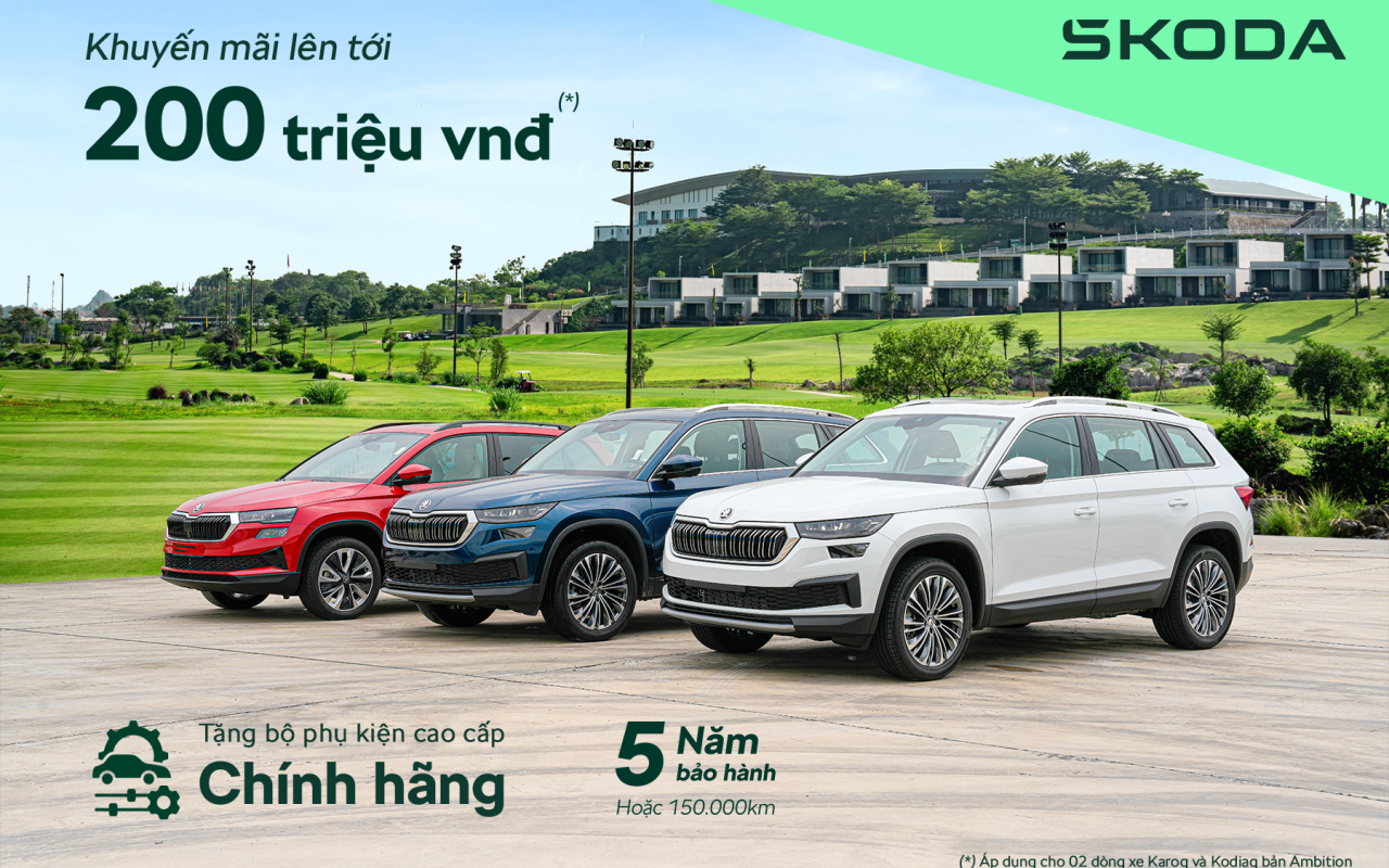 Skoda Hồ Chí Minh ưu đãi lên tới 50 triệu đồng trong tháng 5